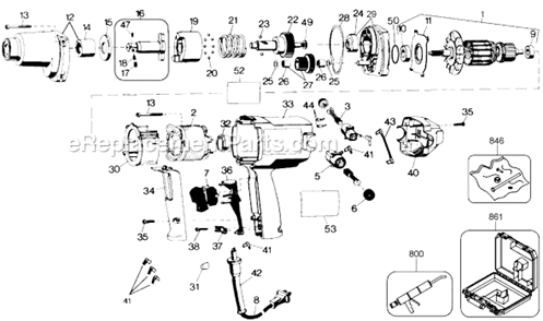 Page A Diagram and Parts List for 2670 Type 101 Black and Decker Electric Drill